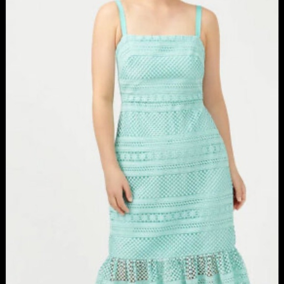 J. Crew Green Ruffled Spaghetti Strap Midi Dress - Picture 2 of 12